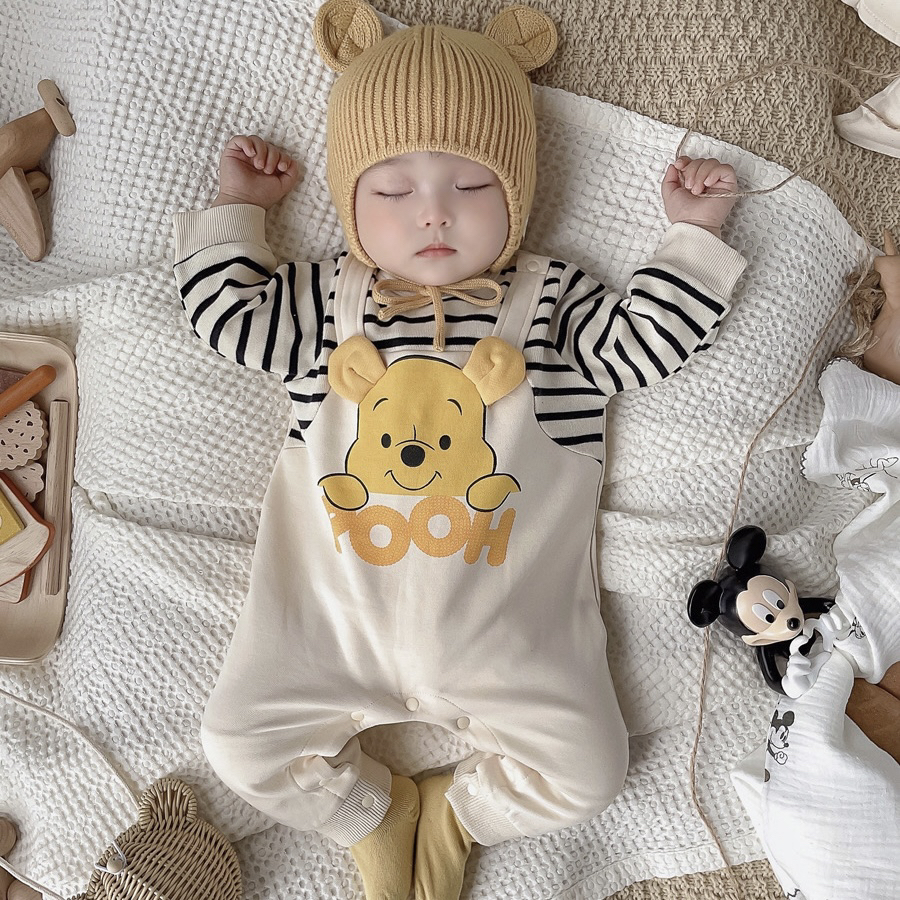 2025春秋季婴儿装可爱超萌爬爬服长袖哈衣外出服搞怪萌趣宝宝衣服