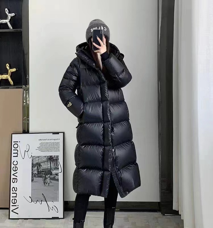 【顶配90白鸭绒】  羽绒服黑金羽绒服情侣中长款加厚保暖冬季时尚休