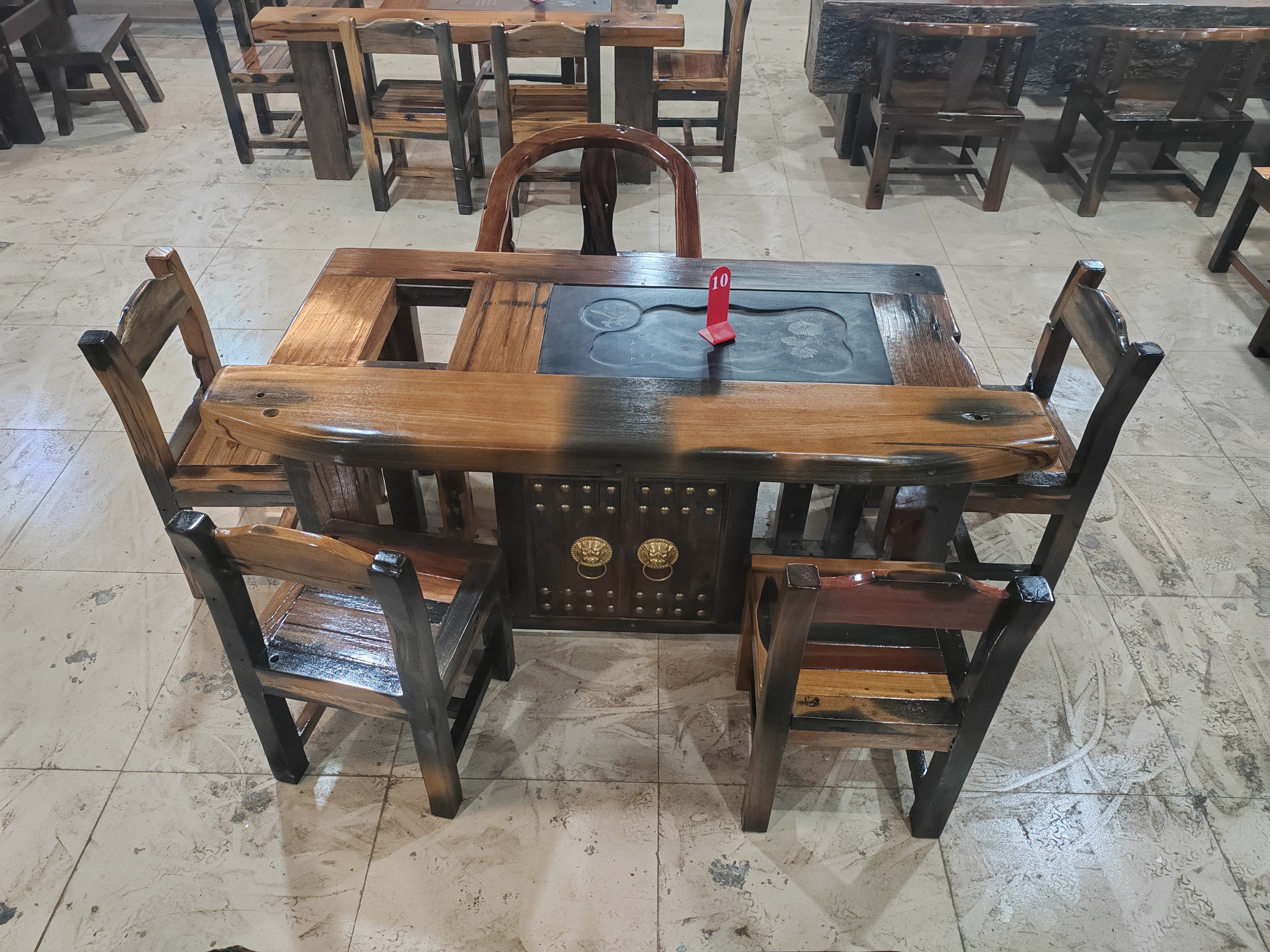 茶台一套，阳台主人椅一个，办公室客椅4个家用客厅新中式茶几复古