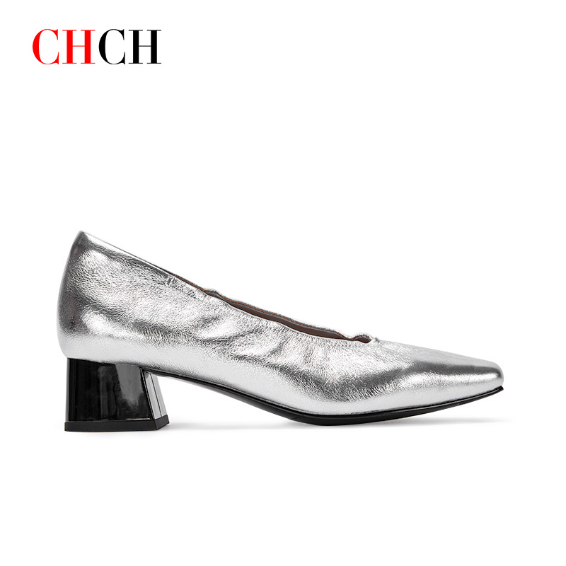 CHCH平衡鞋时尚高跟方根高跟鞋奶奶鞋CN2B5201