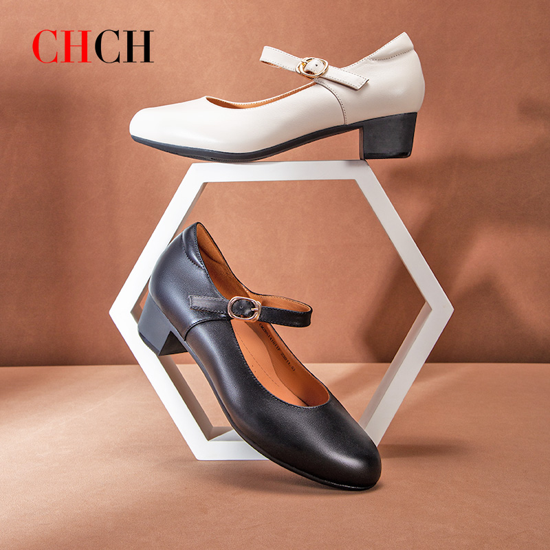 CM2B5141-CHCH平衡鞋牛皮高跟鞋时尚女鞋
