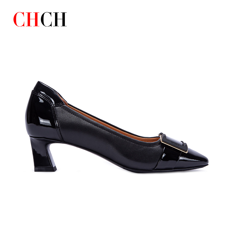 CHCH平衡鞋时尚优雅个性高跟鞋5CM修脚女单鞋CM2B5031