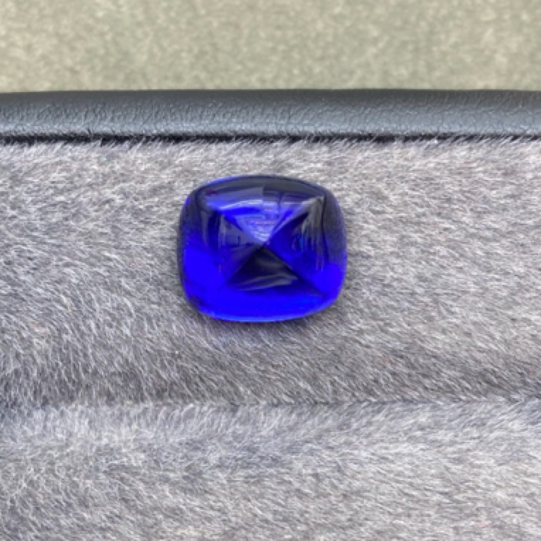 天然坦桑石糖塔9.59ct皇家蓝全净无瑕吉尔德证书稀缺好货干净浓郁