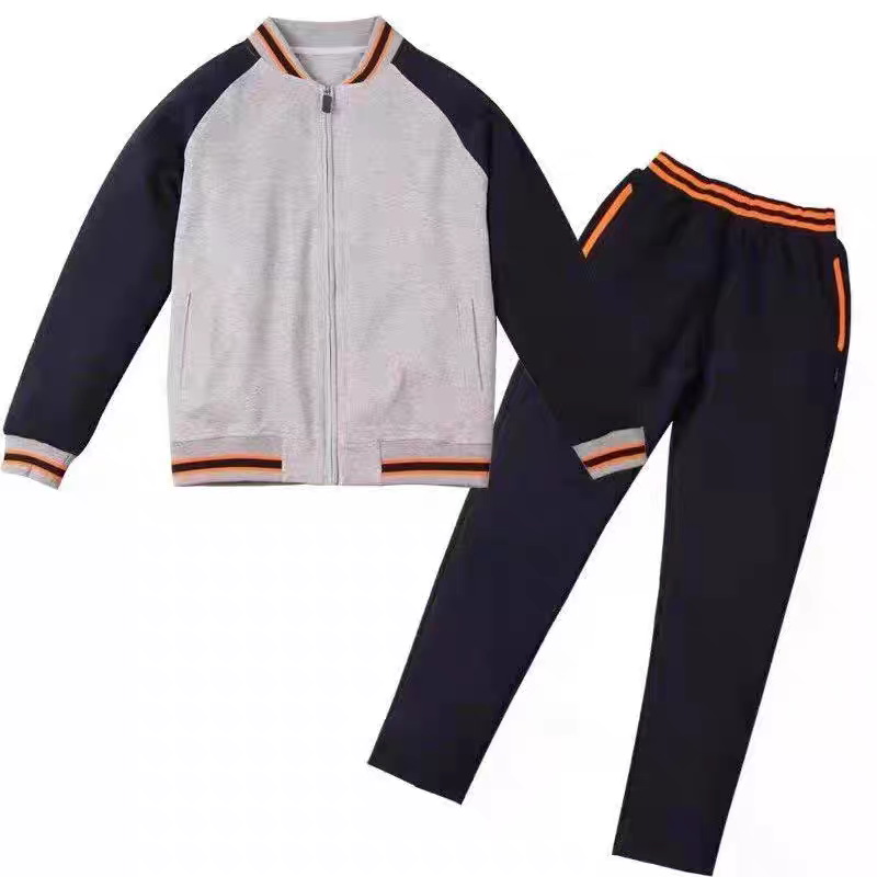 橘色螺纹运动套装/运动衣/运动裤