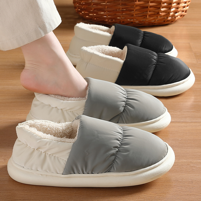 【超值购】一脚蹬棉拖鞋男士冬季2023新款踩屎感室内防水防滑舒适