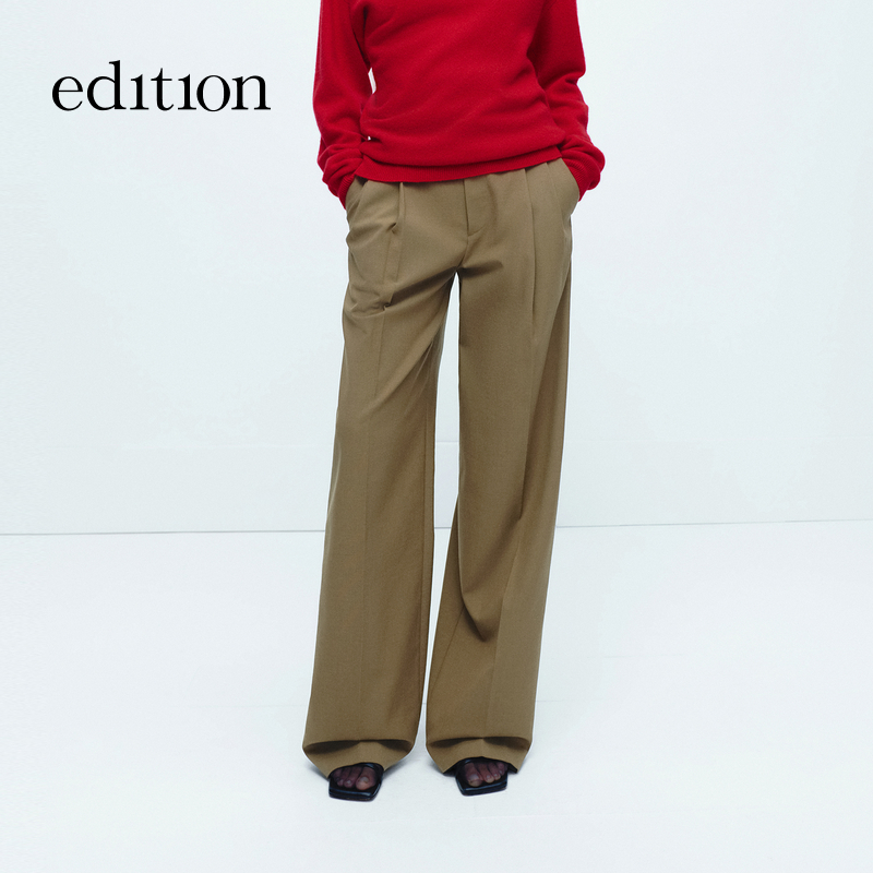 【商场同款】edition冬季款绵羊毛精纺直筒西裤#EBD4PAT002