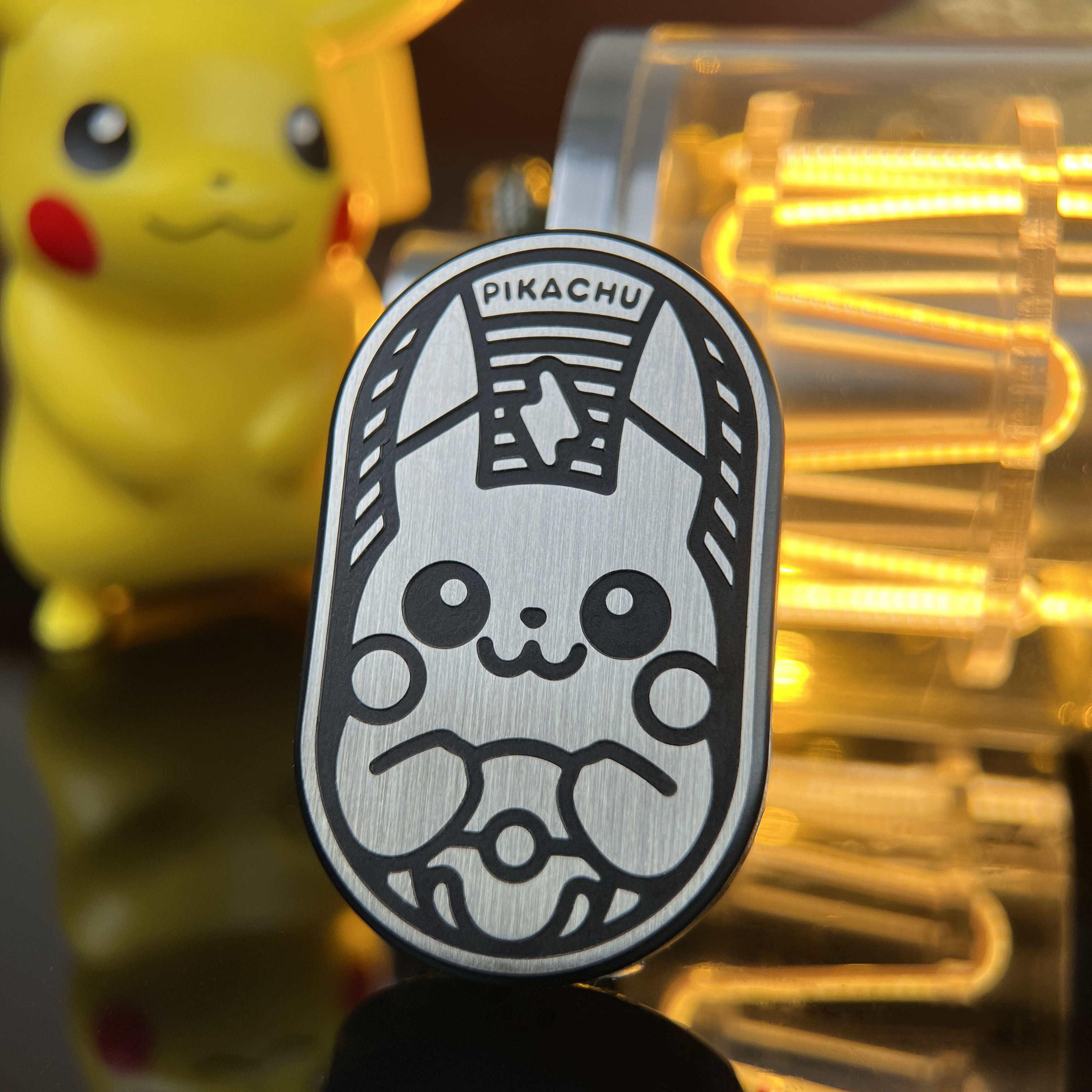 【皮卡丘】机械推牌直推旋转解压玩具减压神器