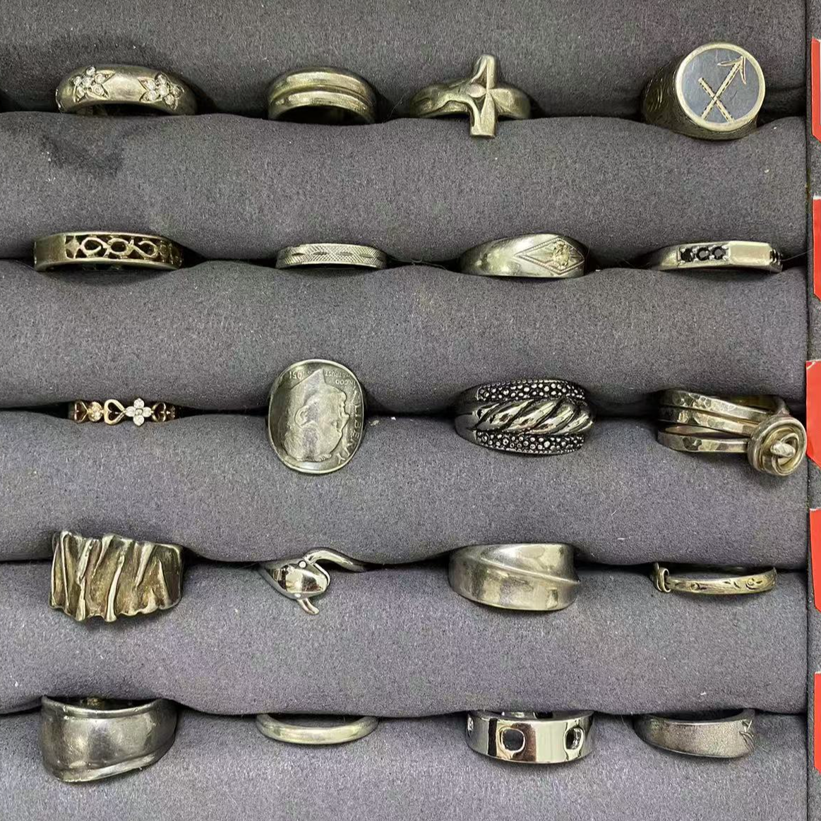 非金属仿水晶戒指 中古5-25专拍链接百搭戒指