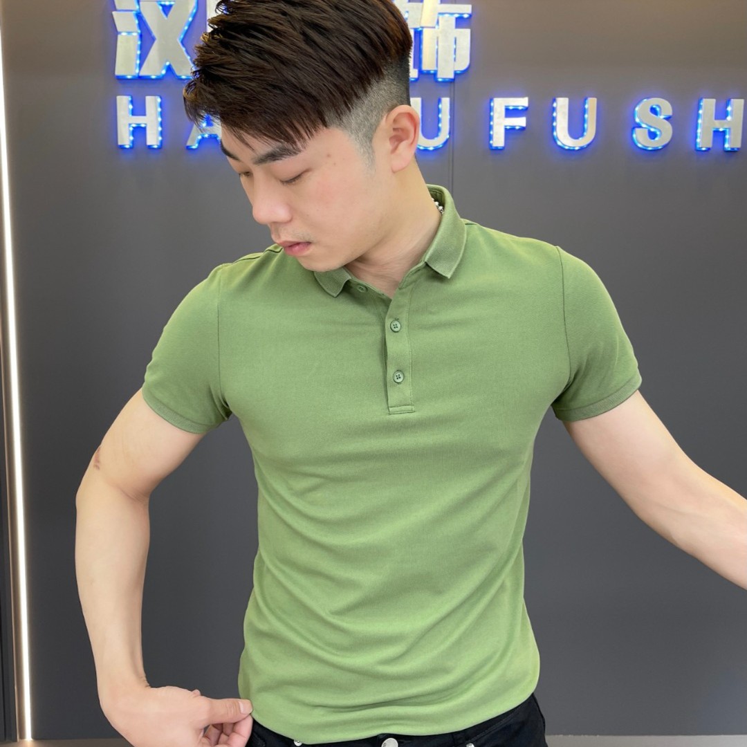 名图服饰夏季纯色韩版时尚修身Polo衫简约上衣短袖T9015夏季薄款