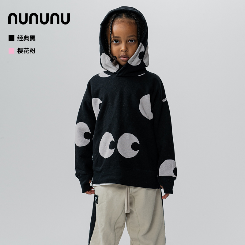 NUNUNU大眼睛系列2色潮酷套头卫衣丨FW24秋冬新款NU4326