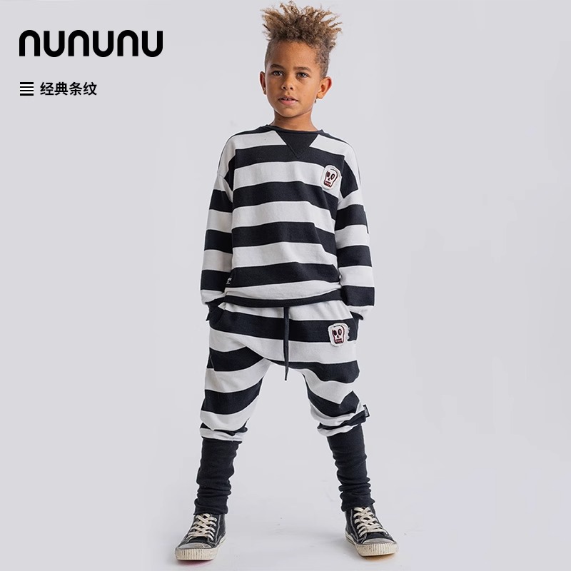 NUNUNU限定街头条纹男女儿童垮裤DONKEY PANTS | 条纹系列 NU3647
