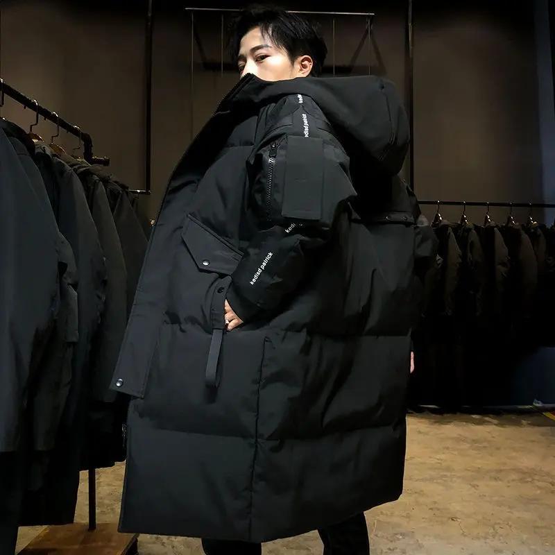 雪中飞反季2023新款过膝派克服加厚中长款男士羽服冬季白鸭外套潮