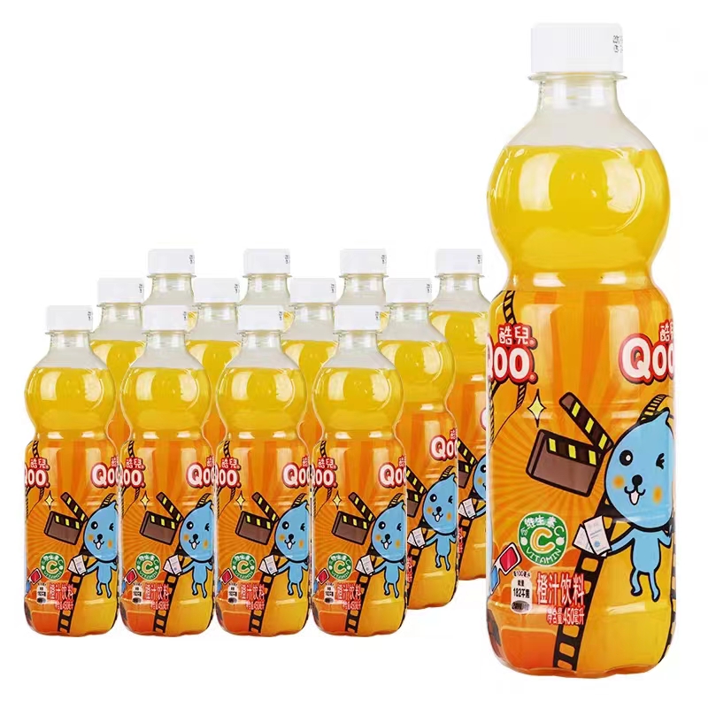 可口可乐美汁源酷儿  橙汁果汁饮料 450ML×12瓶/全塑包瓶装即饮