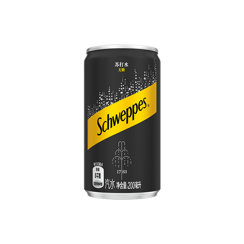 【热销】可口可乐 怡泉经典无糖苏打水汽水饮料 200ml*12罐 