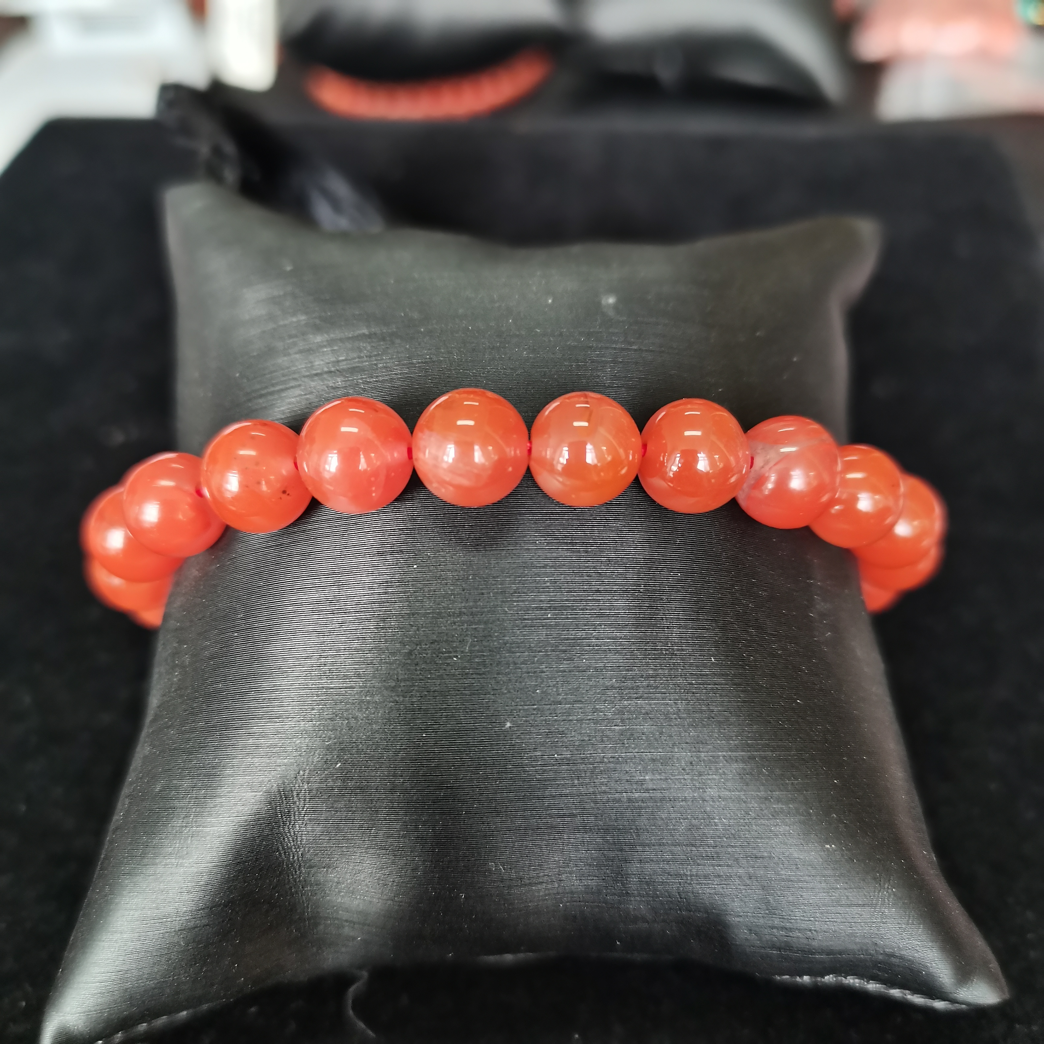 川料南红樱桃红8mm单圈手串