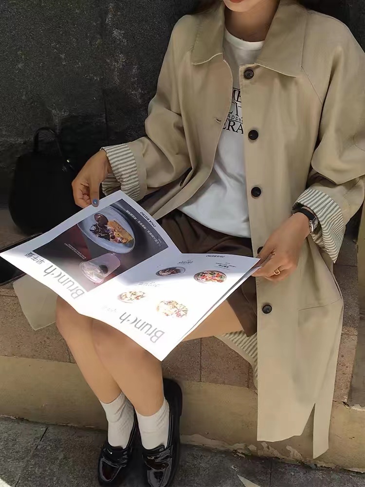 11.2韩系宽松气质风衣外套