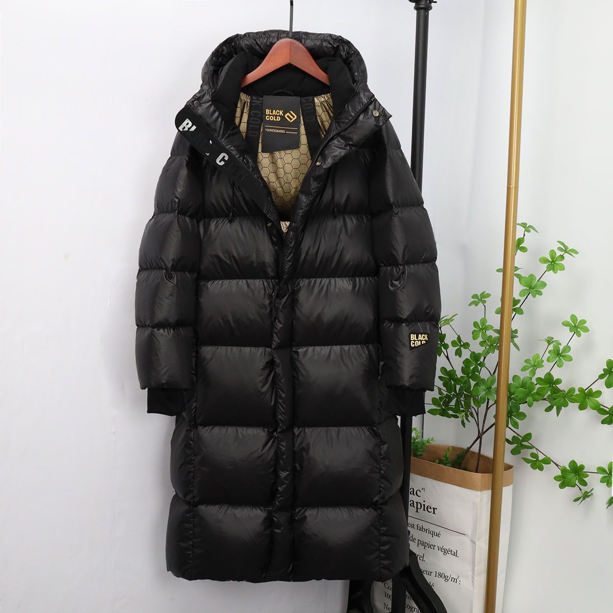 波司澄黑金白鸭绒加厚保暖羽绒服女冬季短款中长过膝宽松男情侣
