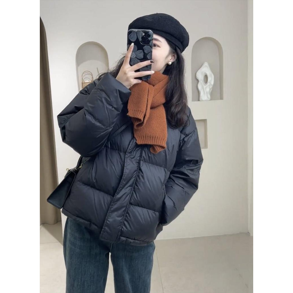 波司澄休闲新款百搭黑色羽绒服女短款冬季小个子加厚白鸭绒时尚休