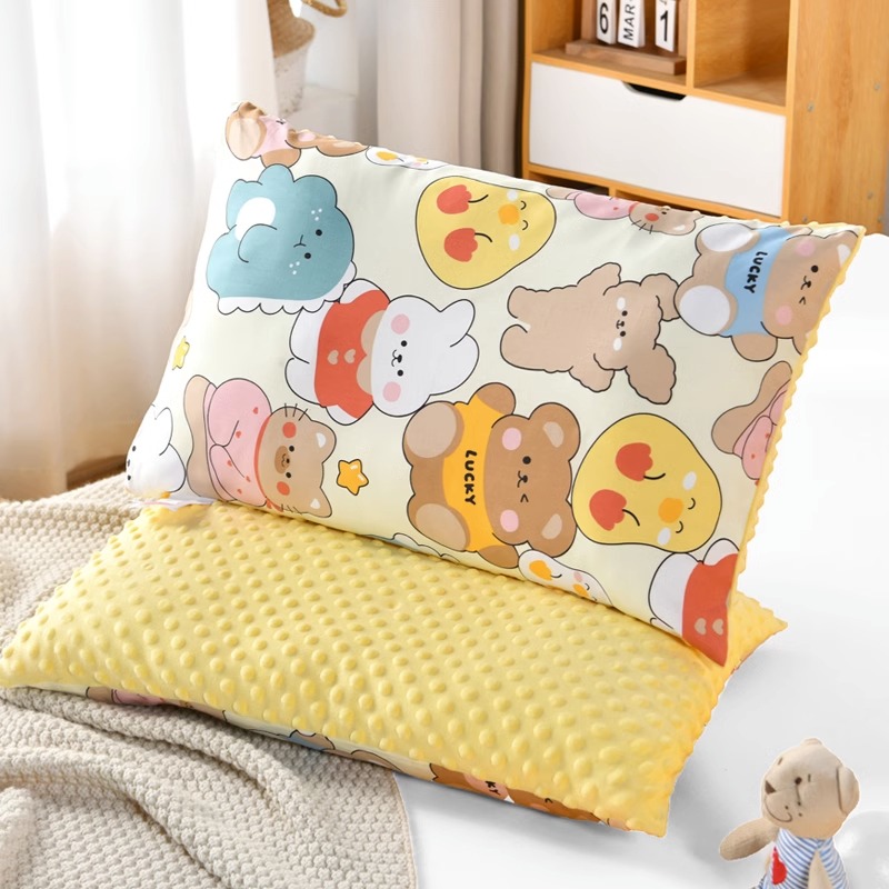 升级款-安抚豆豆枕头儿童宝宝卡通幼儿园枕头小学生枕头单人可拆