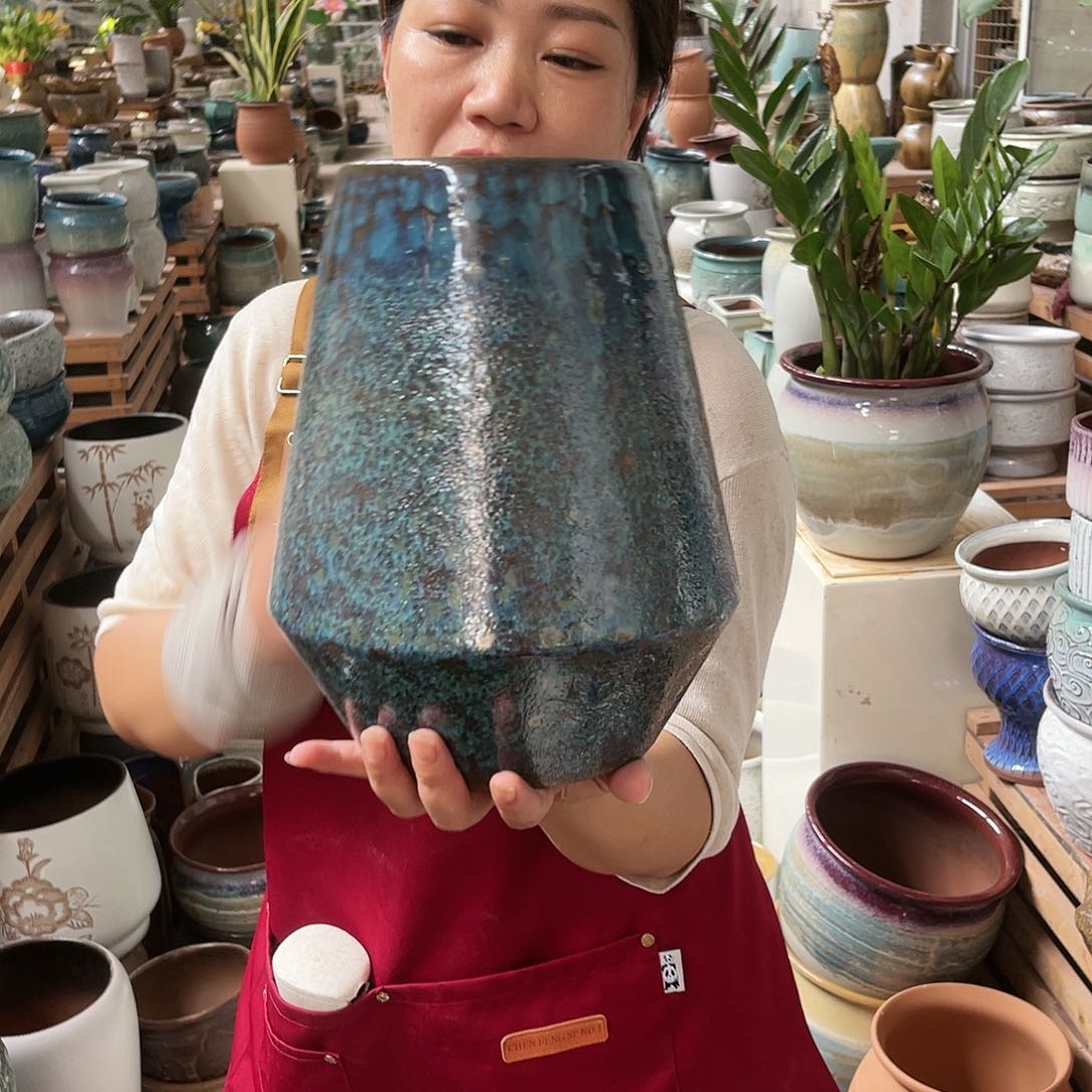 紫砂花盆高度23口径15