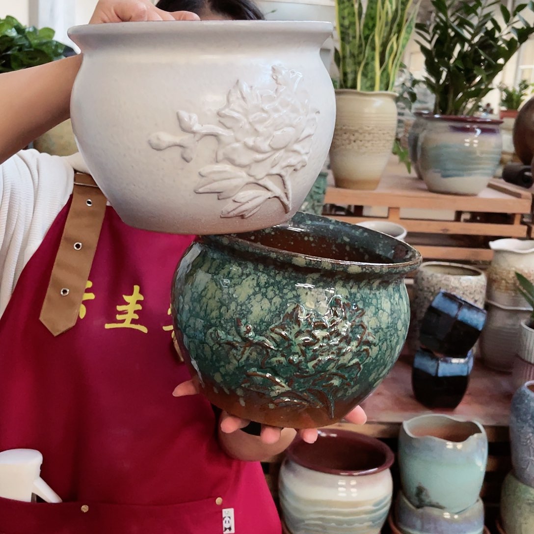 紫砂花盆高度16口径20