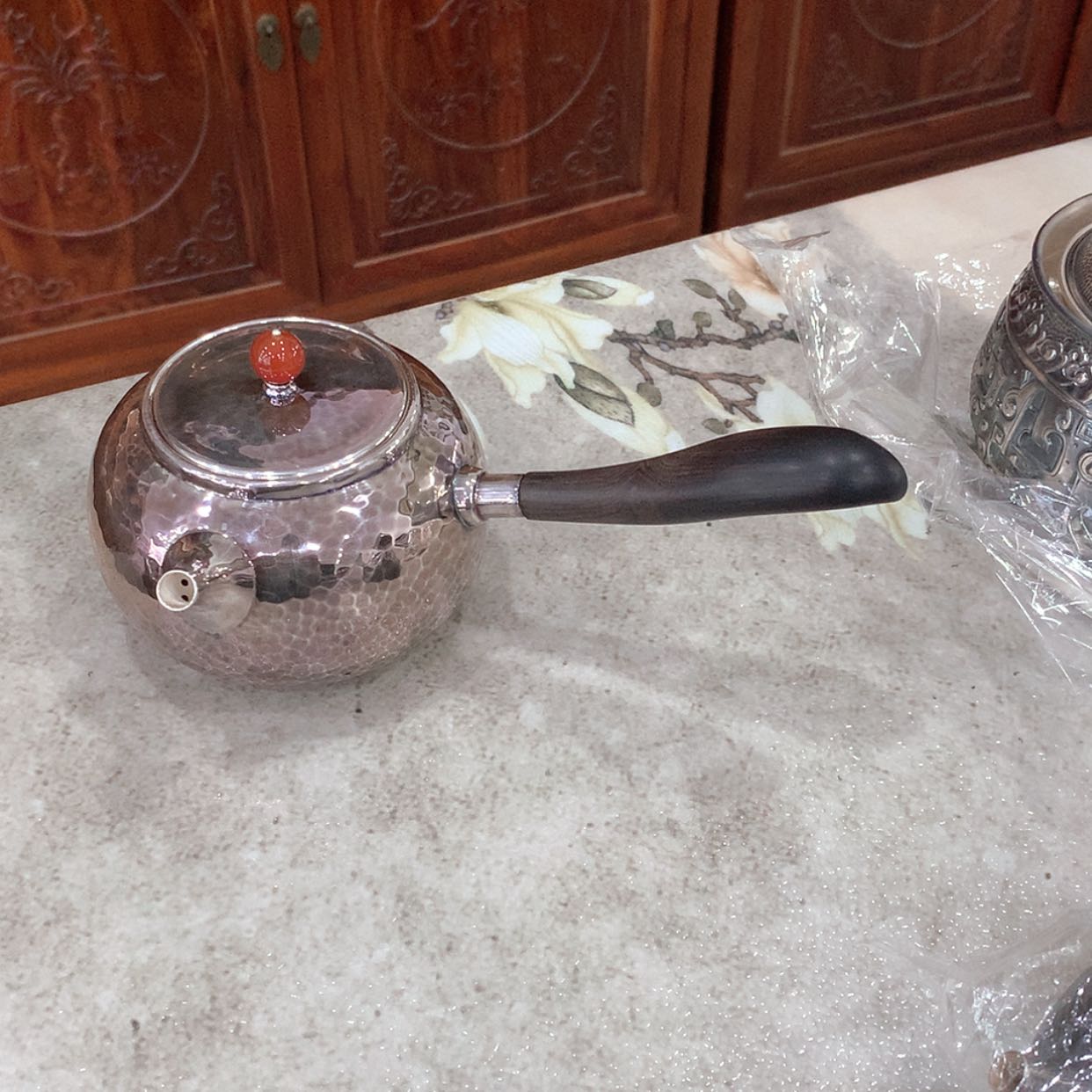 【闪购商品】足银999侧把壶500cc智****任