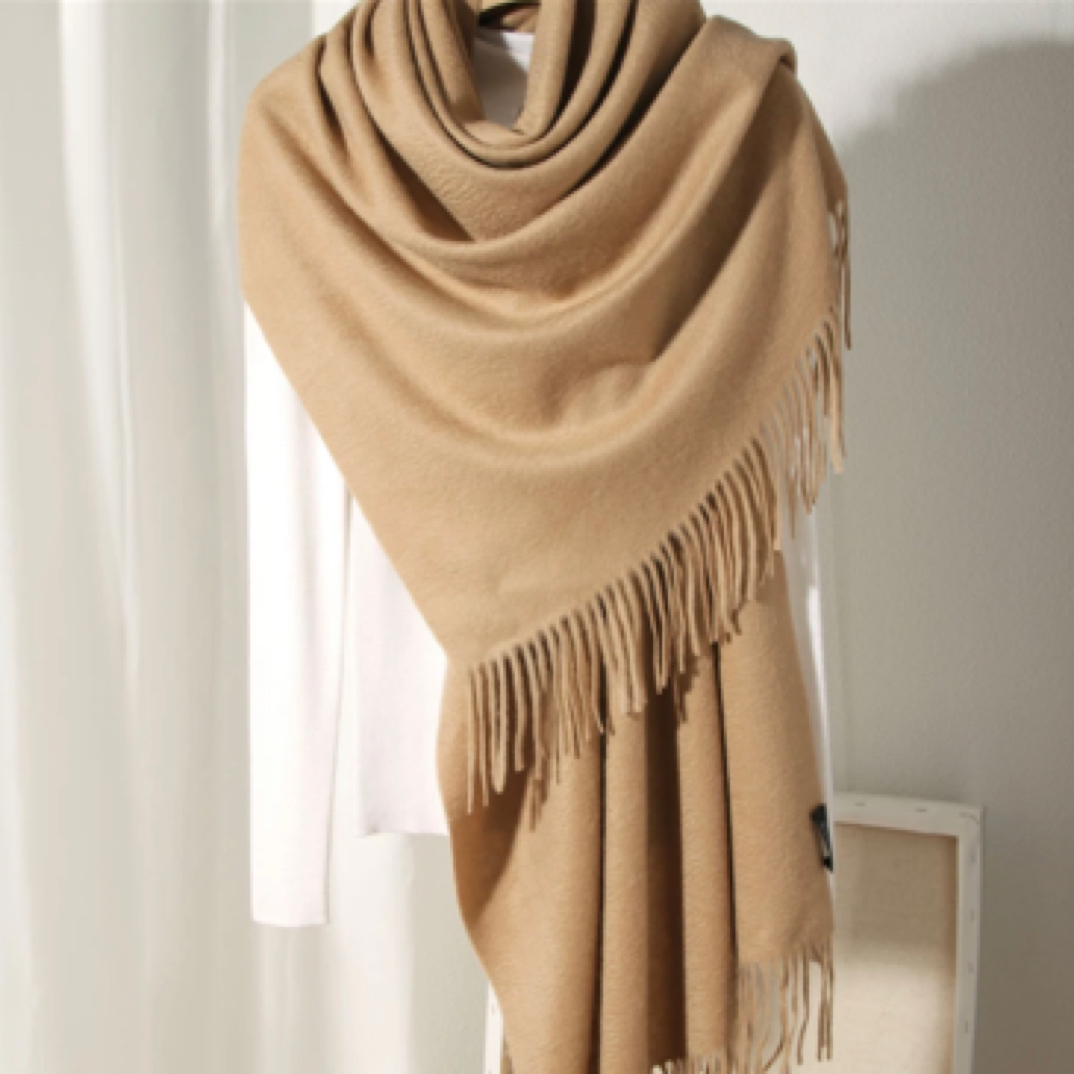 【X】17纯色羊绒大披肩