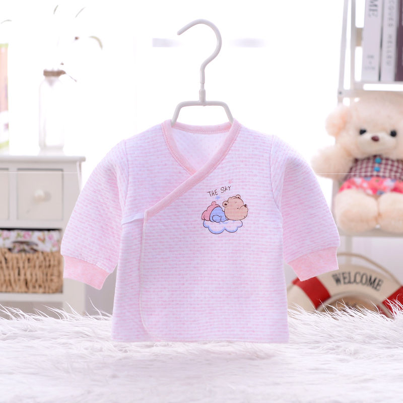 巴拉甄选婴儿衣服新生儿和尚服秋冬冬装夹棉男女宝宝保暖上衣0-3