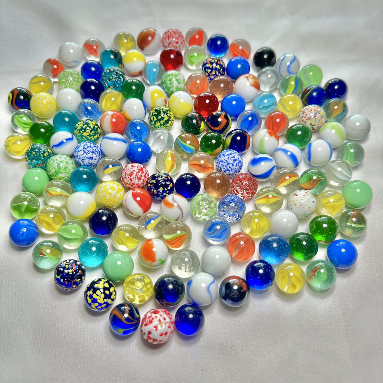 16mm彩色玻璃珠子弹珠玻璃球跳棋子弹珠玻璃球游戏机成品玩具礼盒