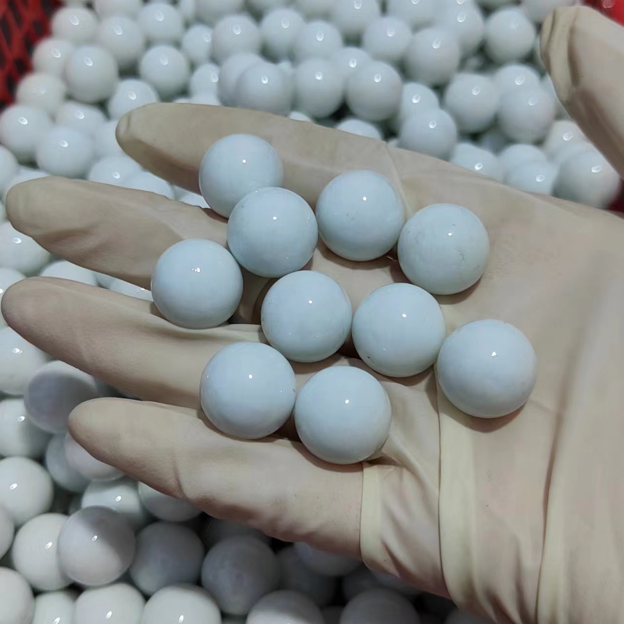16MM新款陶瓷花纹奶球纯色弹珠怀旧玻璃球溜溜儿童弹珠玩具