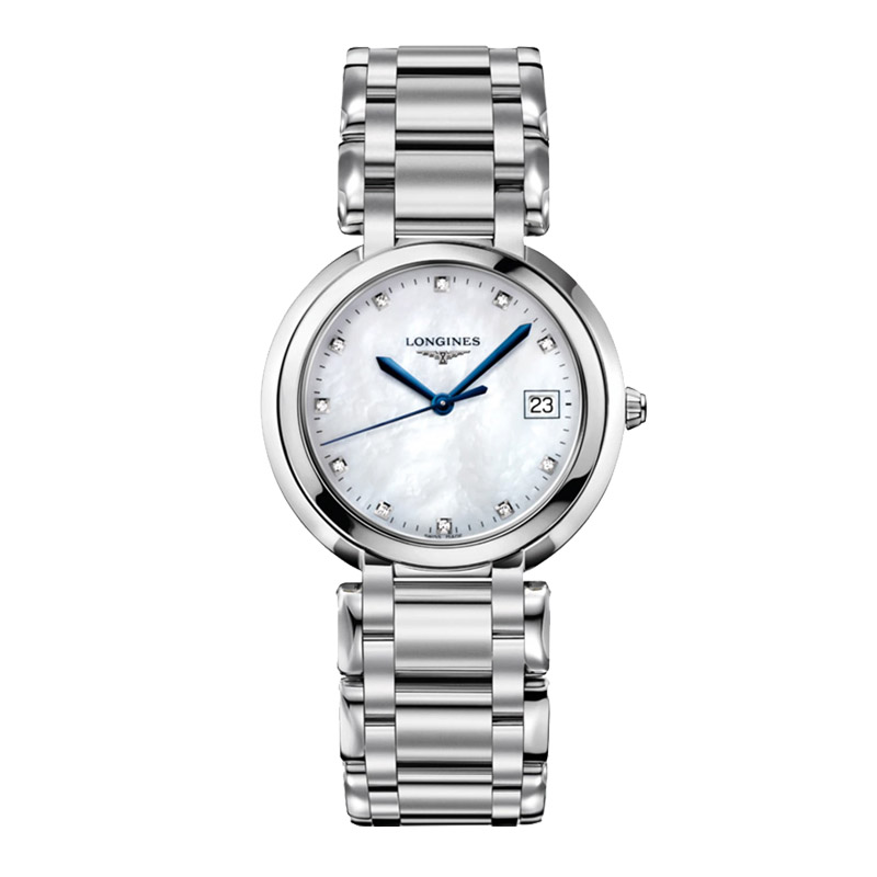 99新 Longines/浪琴 心月114/全套/贝母钻刻/表径34mm/公价11800