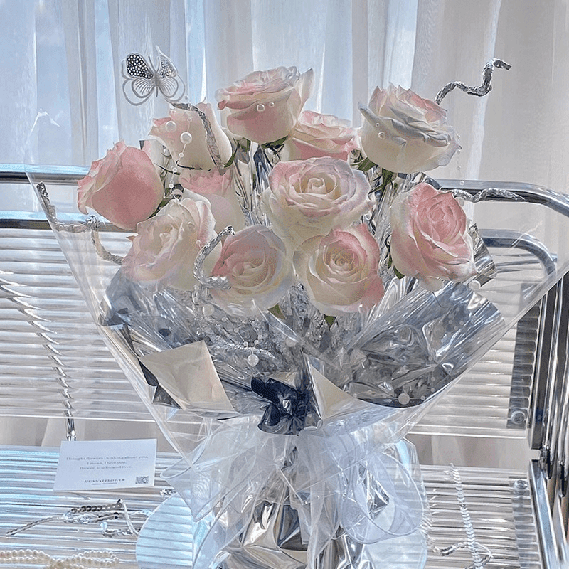 人鱼姬玫瑰混搭鲜花速递全国同城送女友送闺蜜花店直达送花束