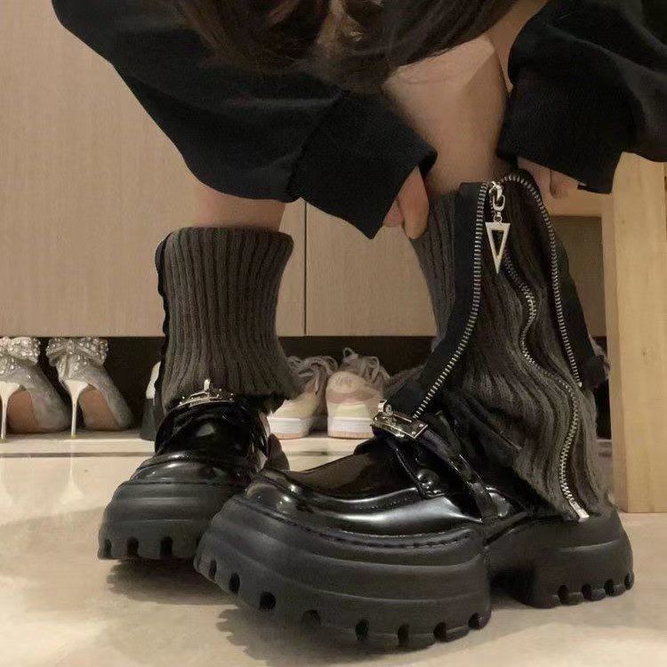 红青蜓牌靴子马丁靴加厚女款增高jkinsn英伦风厚底百搭外穿棉鞋女