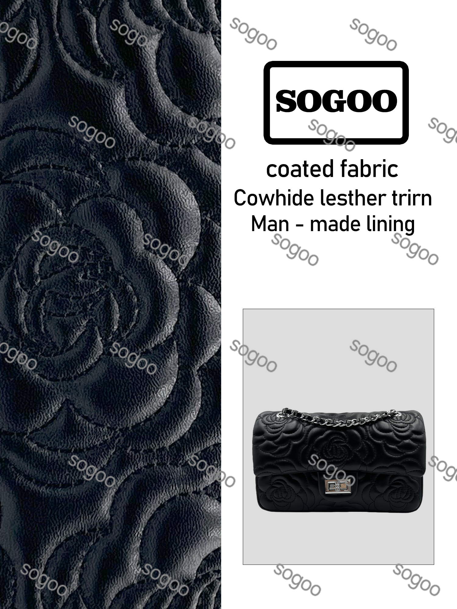 LQ-ONLY-QUEEN手工真皮女包山茶花银扣黑色