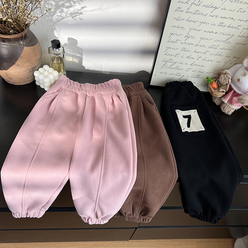 【小鱼儿专属】儿童后贴标休闲裤卫裤男女宝同款运动裤 KZ24131
