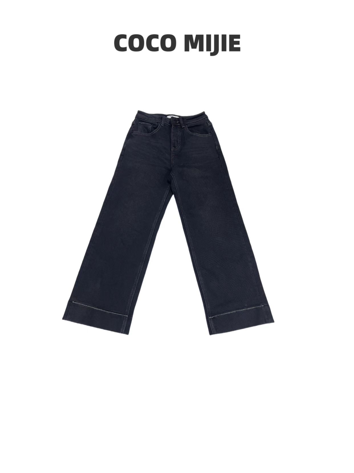 雪天必备九分加厚加绒磨毛牛仔裤（价格已开）