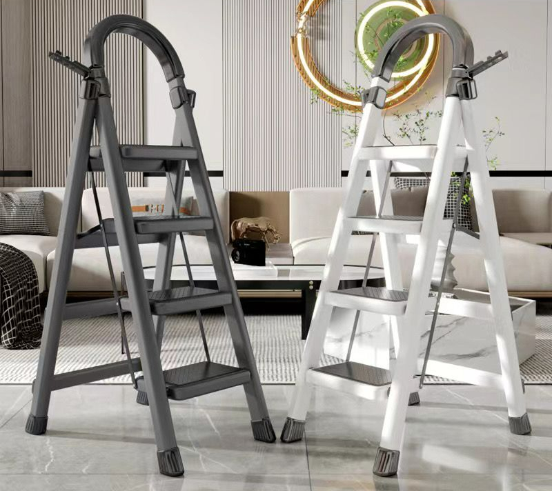 梯子家用折叠梯加厚碳钢人字梯移动楼梯伸缩梯步梯多功能室内梯子