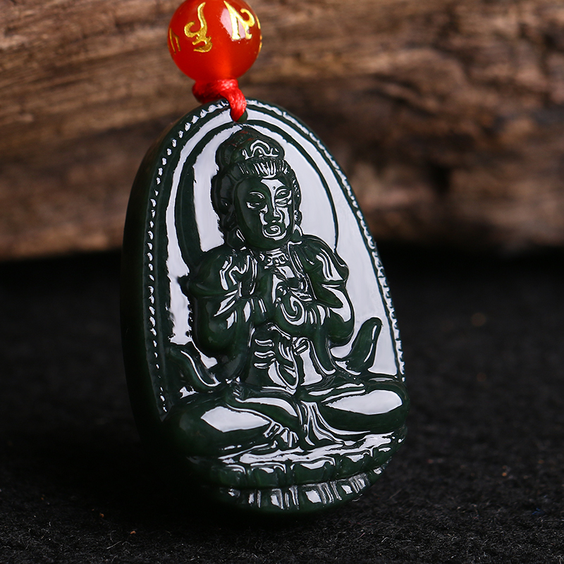 天然和田玉本命佛吊坠男女款八大守护神十二生肖本命年项链挂件坠