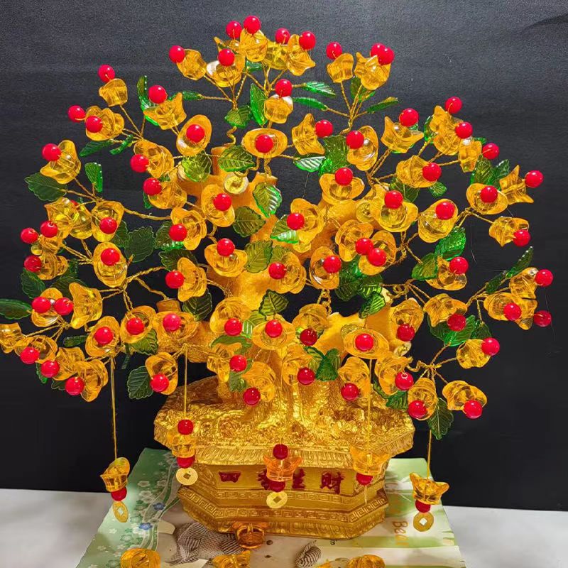 【两单送剪刀】招财进宝发财树 元宝款 发财果 DIY手工材料 