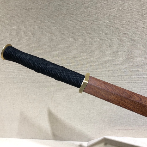 【龙影刀剑-蚁木光武90刃】花纹钢 蚁木鞘 黄铜装 未开刃