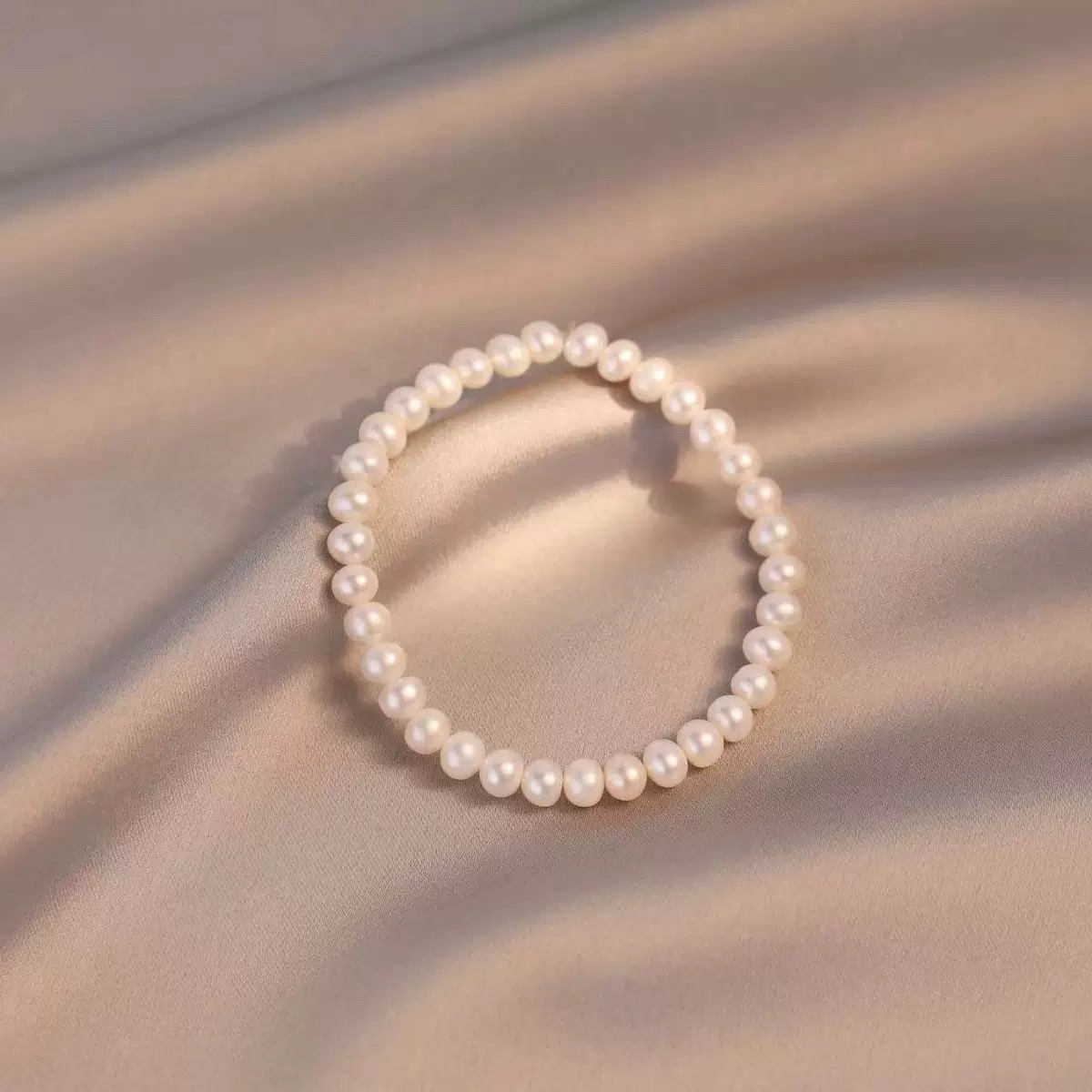 【三少】天然淡水珍珠手串手链精致气质简约女款节日礼物手饰仙女