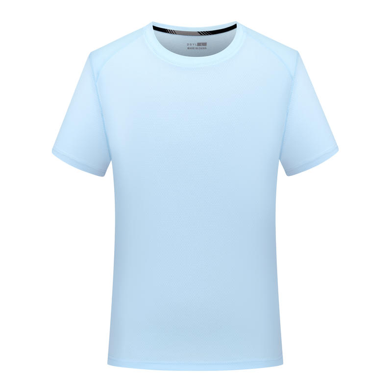 L2918 水立方速干，运动圆领T恤短袖休闲纯色半袖吸汗弹力户外运动