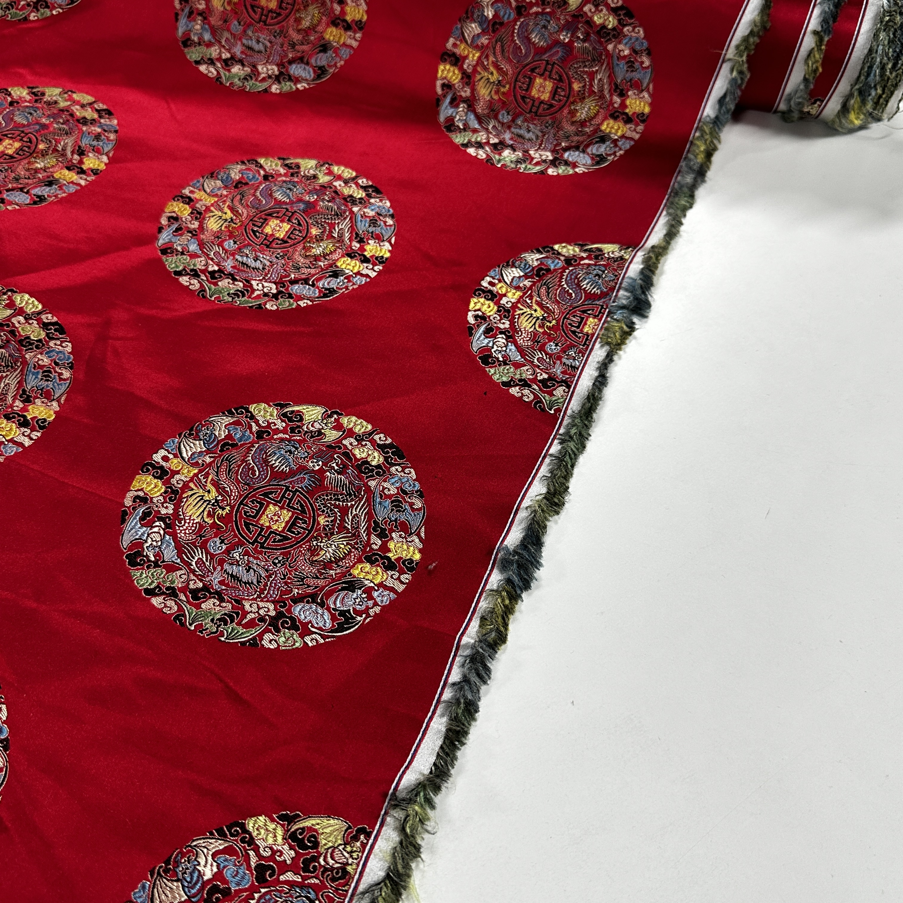 桑蚕丝300-399直播链接，100真丝香云纱花萝龟纹布料宋锦丝绸面料