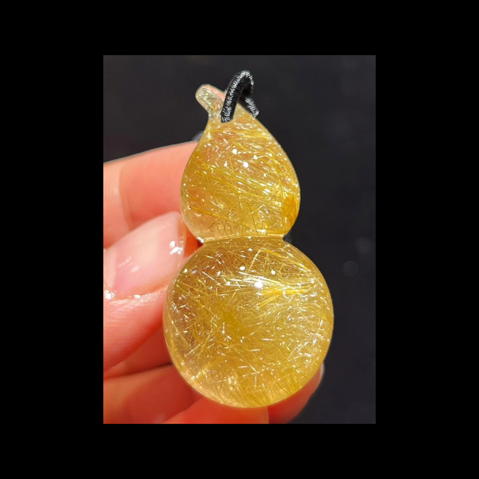 天然巴西金发晶葫芦宝葫芦福禄钛晶淑女气质高雅款