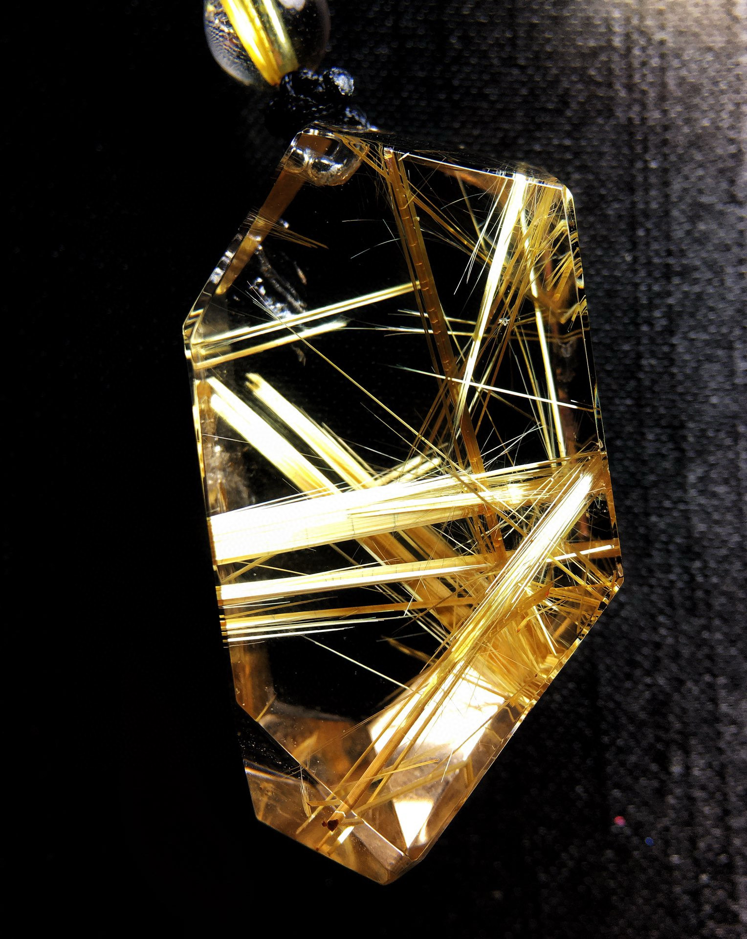 天然水晶钛晶随形吊坠