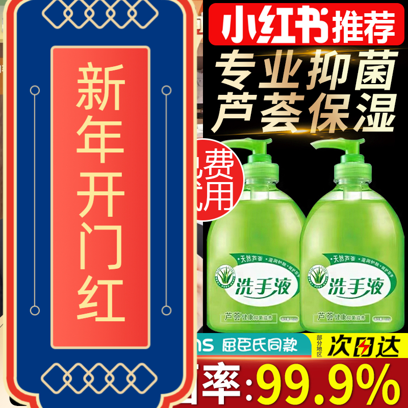 【东方推荐】芦荟抑菌洗手液植物精粹清洁大容量去污洗手液留香母