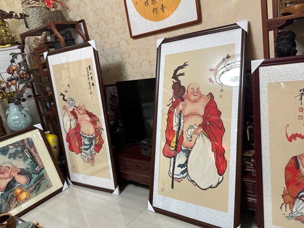 黄均棠  手绘佛像  知足常乐