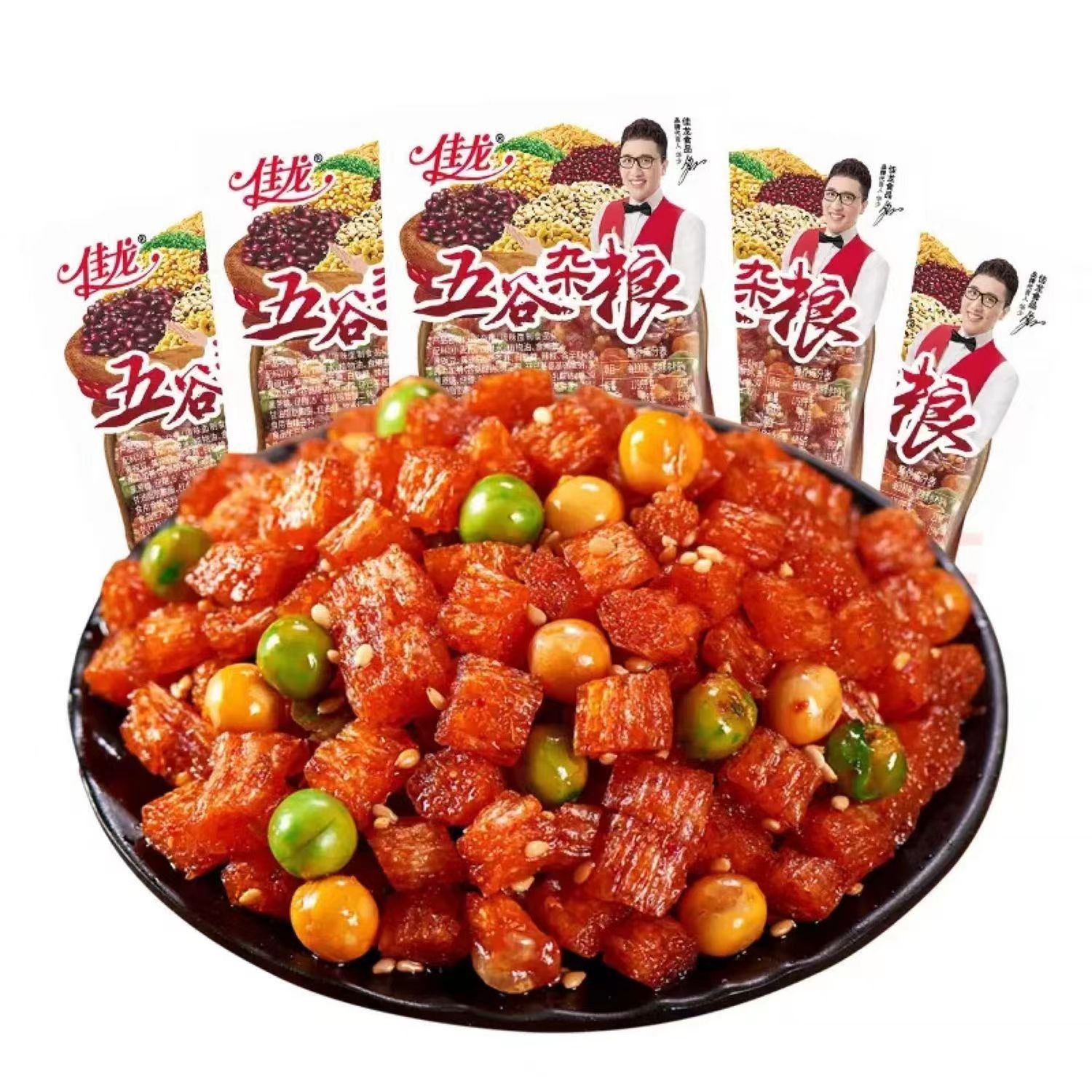 (小扬哥推荐)佳龙五谷杂粮辣条小零食独立小包装8090童年怀旧网红