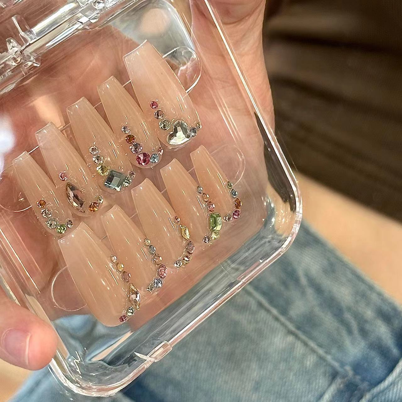 【毛利美甲事务所】嬛嬛色 施华洛 纯欲气质华妃摸脸穿戴甲片定制