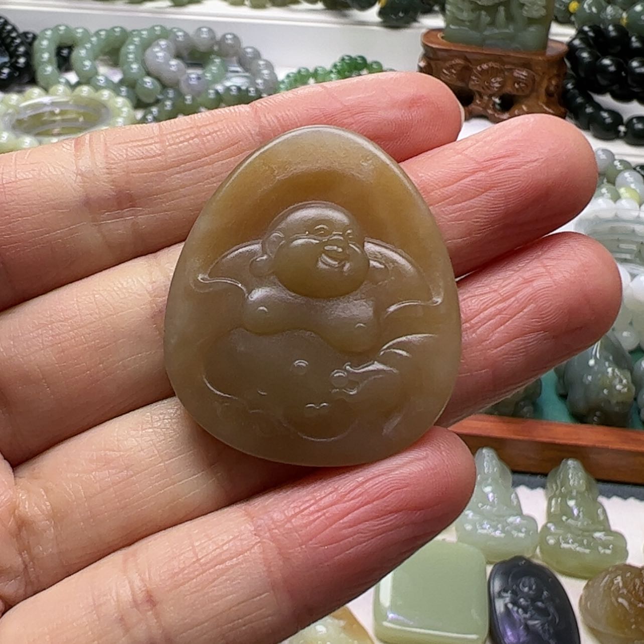 【闪购商品】和田玉（糖玉）颈饰未镶嵌暖**。